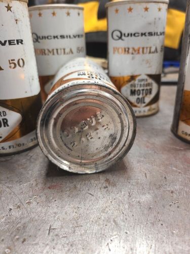 Nos vintage quicksilver formula 50 super outboard 12 oz  motor oil cans-lot of 8