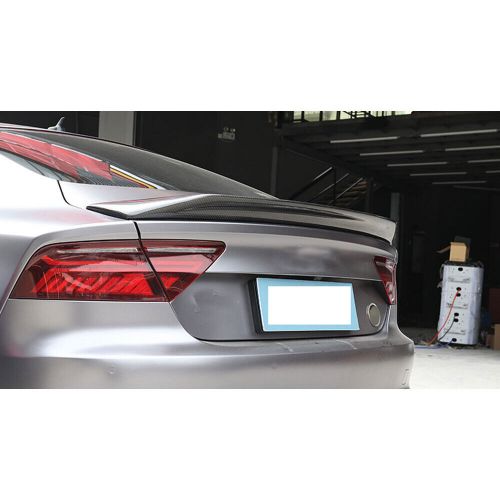 Carbon fiber rear spoiler spoiler lip wing car fits audi a7 s7 rs7 2013-2017-