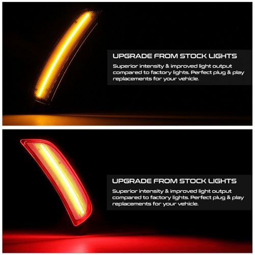 4pcs for mazda miata mx-5 2016-2022 led side marker light front rear smoked lens