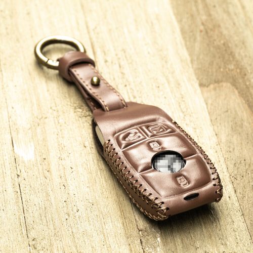 Vitodeco superior leather key fob case compatible for mercedes-benz ( 4-button )