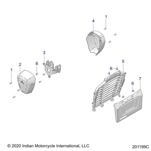 Indian motorcycle socket head screw, 6 mm x 1.0 mm x 16 mm