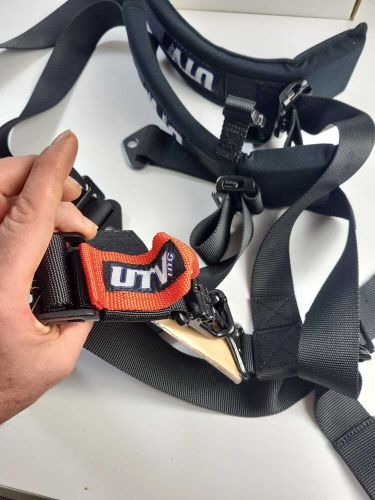 Utv inc h style padded sternum 4 point harness seat belt restraint new