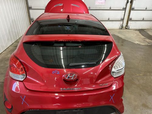 12-17 hyundai veloster turbo rear trunk decklid lift gate boston red p9r