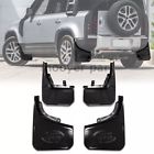 Gloss black mud flaps mudguards fenders fits for defender 110 90 2020-2023 2024