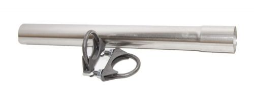 Straight exhaust tailpipe 1.75&#034;od to 1.75&#034;id length 18&#034;  aluminized steel&amp;clamps