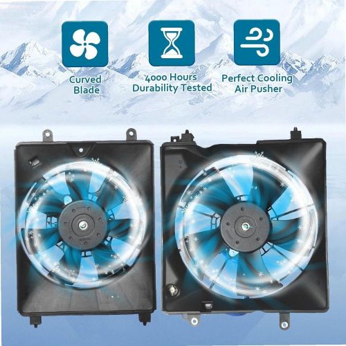 Radiator cooling fan assembly for 2012-2015 honda civic 2013-2017 acura ilx