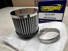 Nos chrome valve cover breather filter 1-1/2&#034; 1.5&#034; flange i.d hole clamp u1a-b15