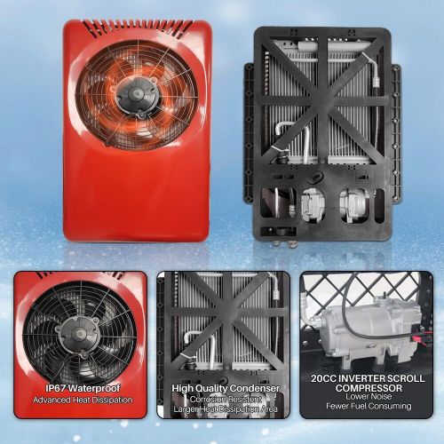 New for semi trucks bus rv caravan 12v truck cab air conditioner split ac kit