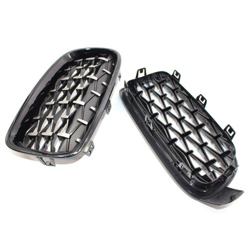 Front diamond grille mesh kidney l&amp;r fit bmw f30 f31 320i 328i 330i 335i 2012-18