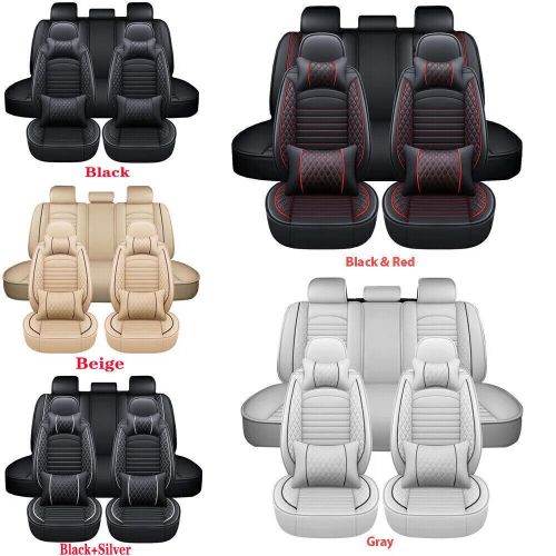 For mercedes-benz full set pu leather car 5 seat covers front rear protector pad