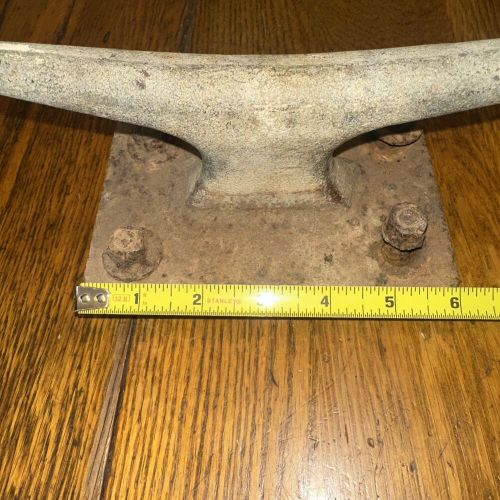 8 inch old rusty stainless steel cleat boat dock