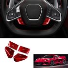 For c8 2020-2022 car steering wheel panel cover, genuine hard carbon fiber pad 8930-