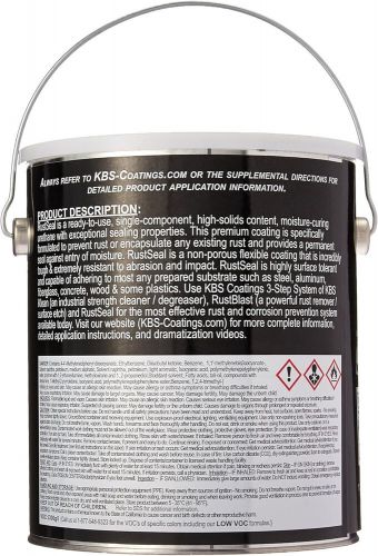 Kbs coatings 4502 satin black rustseal - 1 gallon