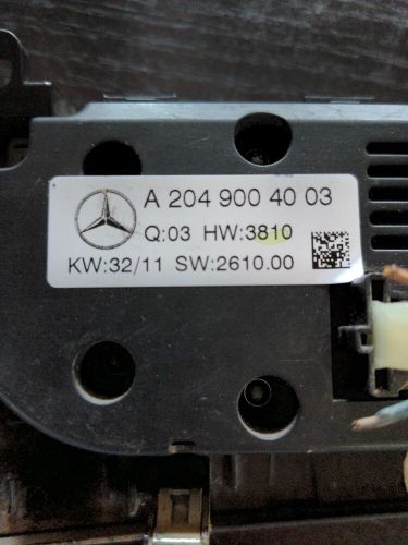 12-14 mercedes w204 e350 c300 cls550 ac a/c heater climate switch control oem