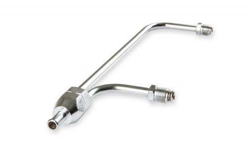 Mr. gasket 1552 mr. gasket fuel line - 3/8 inch dual inlet - chrome