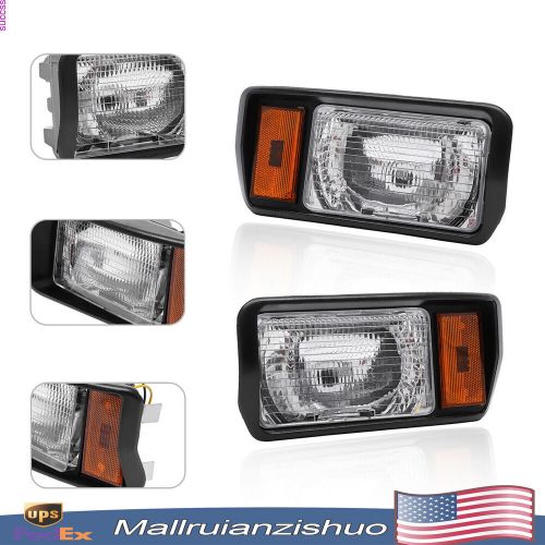 For club car ds 1993+ golf cart pair headlights assembly lh+rh halogen headlamps