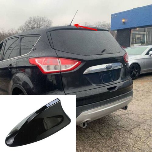 Painted black shark fin antenna aerial cover trim for ford escape kuga 2013-2019