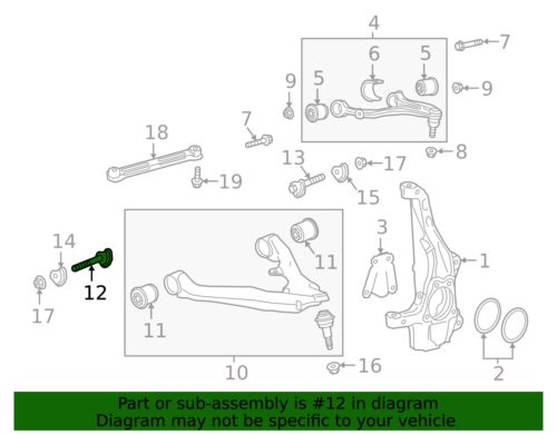 Genuine gm lower control arm bolt 11602557