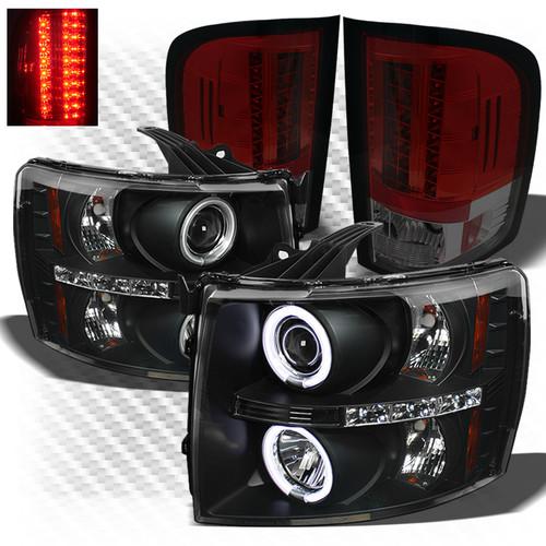 07-13 silverado black ccfl pro headlights + r/s philips-led perform tail lights