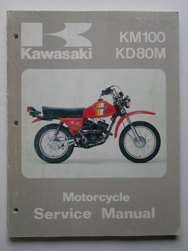 Genuine kawasaki km100 kd80m '78-'86 motorcycle service manual 