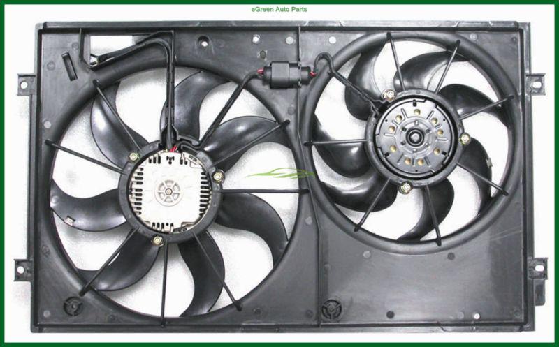 05-10 jetta/rabbit radiator & a/c fan assembly 2.5l dual fan