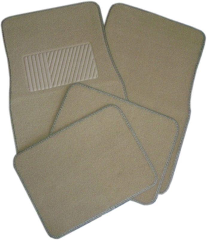 New tan beige carpet car truck auto interior floor mats set #2