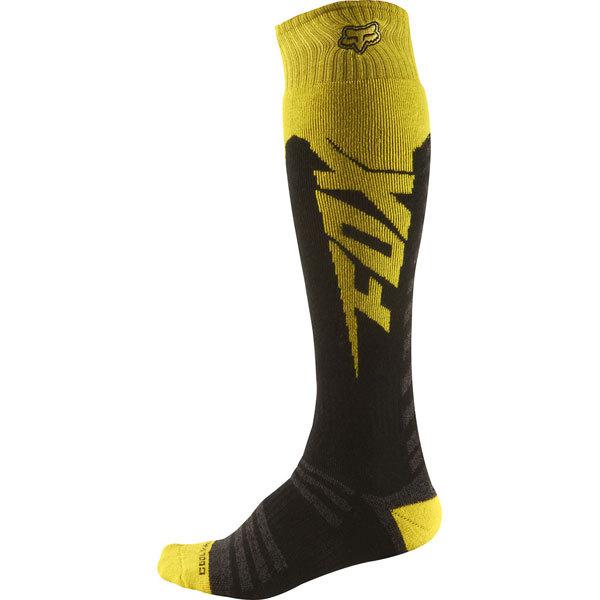 Yellow l fox racing coolmax thin socks