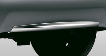 Toyota genuine aqua chrome rear bumper low garnish jdm prius c hybrid 2012 2013