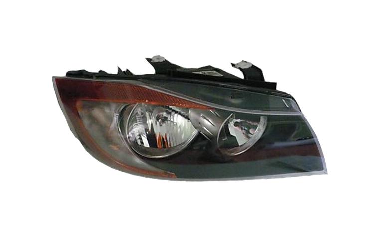 Passenger side replacement headlight halogen type 06-08 bmw e90 3-series 4dr