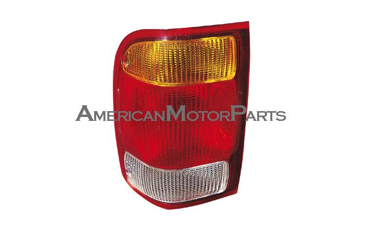 Driver replacement red/clear/amber lens tail light 98-99 ford ranger f87z13405ba