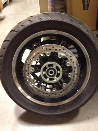 Victory vision rear rim with tire stock oem semi used disc brake, and belt drive