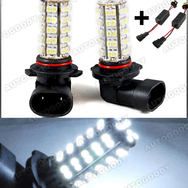 9005 white led bulbs w/ decoder for high beam / daytime running lights