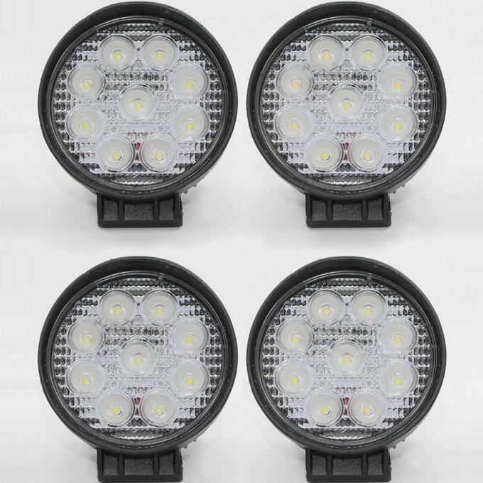 4pcs 27w led work flood light off road truck jeep boat 4wd ute 4x4 lamp 