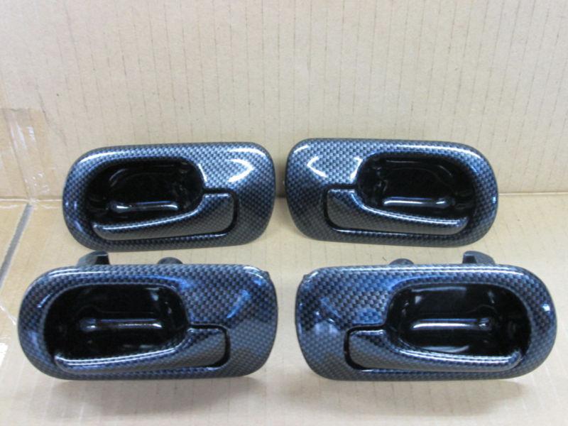 [j5613] jdm:honda:civicferio:ek3:carbo​n look finish door inner handle x4set