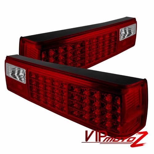 Ford mustang 87-93 v8 gt 5.0 red/clear led brake lamp tail signal light assembly