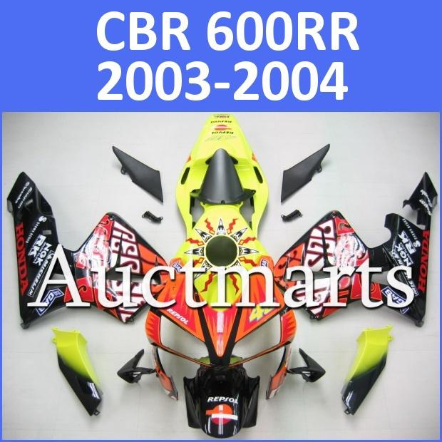 Fit honda 03 04 cbr600rr cbr 600 rr 2003 2004 fairing kit abs plastics a17 d10