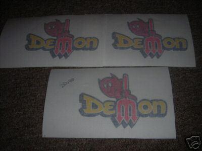 1970 71 72 dodge dart demon fender trunk lid decal set