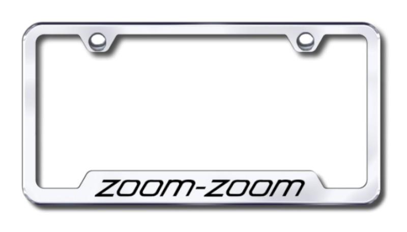 Mazda zoom  engraved chrome cut-out license plate frame made in usa genuine