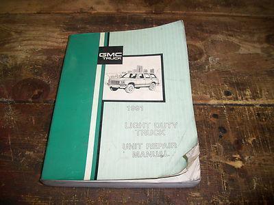 1991 gmc light duty truck factory issue unit repair manual