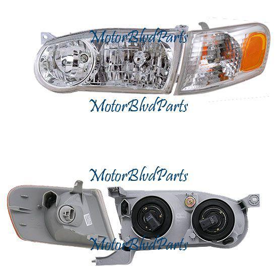 01-02 corolla headlamp headlight+corner light driver lh