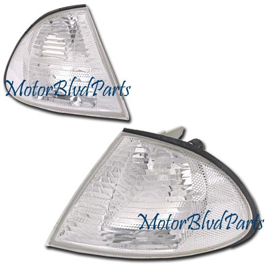 99-01 bmw e46 4dr clear corner/signal lights lamps pair