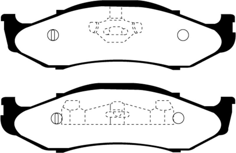 Ebc brakes dp61255 ebc 6000 series greenstuff truck/suv brakes; disc pads