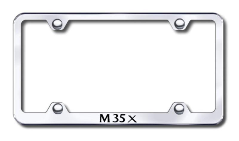 Infiniti m35x wide body  engraved chrome license plate frame -metal made in usa