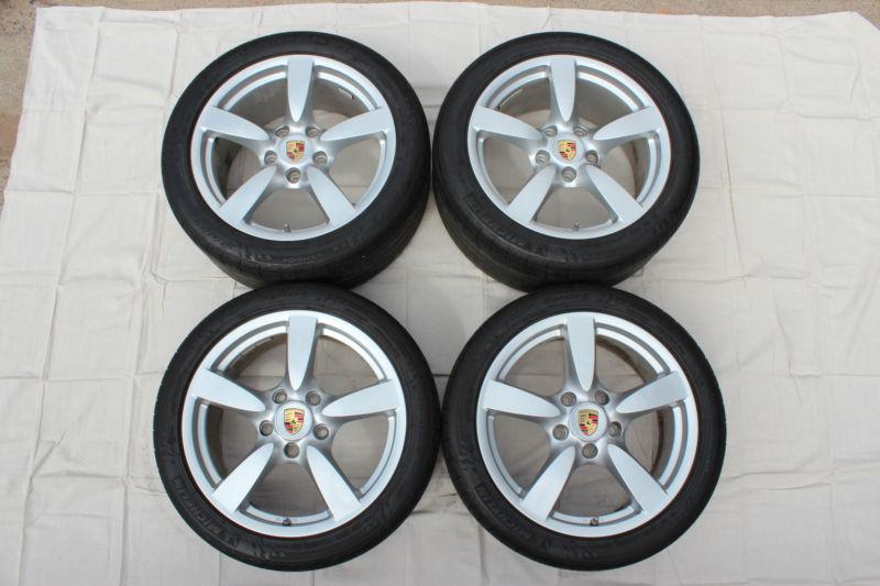 Porsche cayman s 18" oem wheels factory alloy 987 ronal center caps tpms boxster