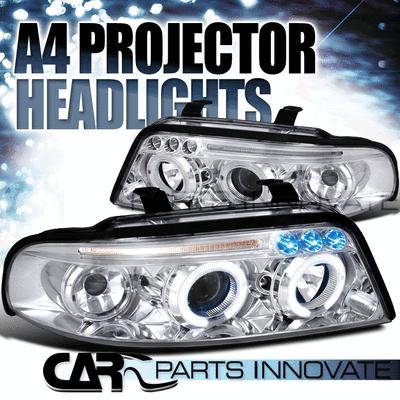 For 1999-2001 audi a4 chrome 1pcs projector head lights lamps