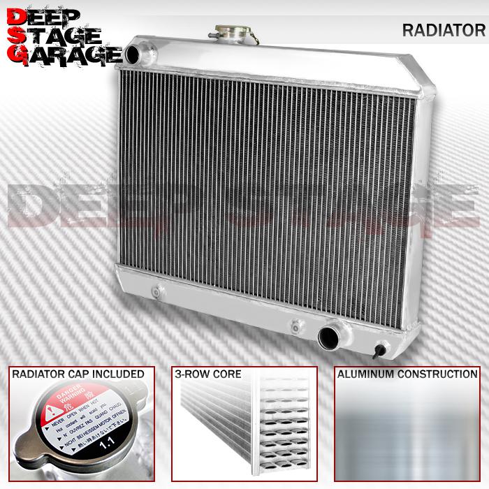 Aluminum racing tri core 3-row cooling radiator 65-66 pontiac gto/tempest/lemans