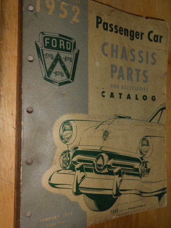 1949-1952 ford chassis parts & accessories catalog / original 49 50 51 52 book