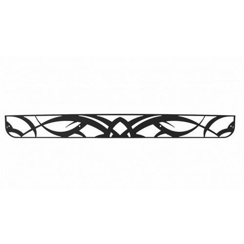 Hummer h3 05-09 tribal black powdercoat grille insert aftermarket trim cover