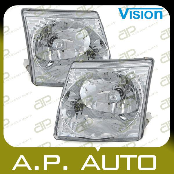 Pair head light lamp assembly 01-03 ford explorer sport trac replacement lh+rh