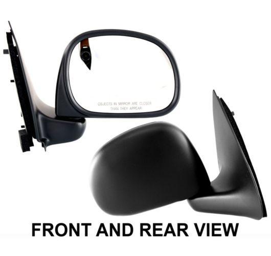 New manual black passenger side view mirror ford f-150 f-250 trucks right door